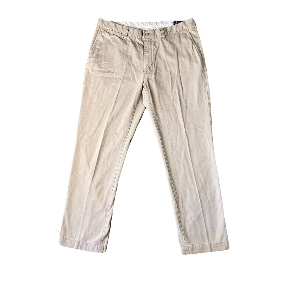 Polo Ralph Lauren Chinos Mens 38x32 Tan Classic Fit Cotton Twill Khaki Pants